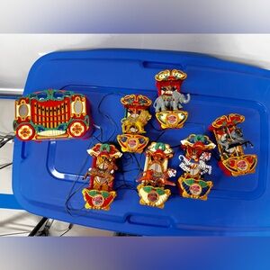 Mr. Christmas Vintage Animated Musical Carousel Set Complete Working Animal Set